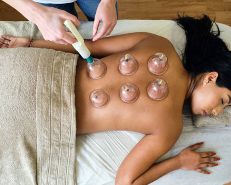 Descontracturante con ventoso o calor, pistola de percusion