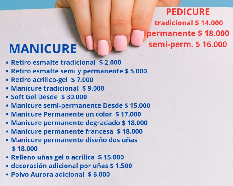 MANICURE SOFT GEL ( avisar si es con retiro o sin retiro de esmalte )
