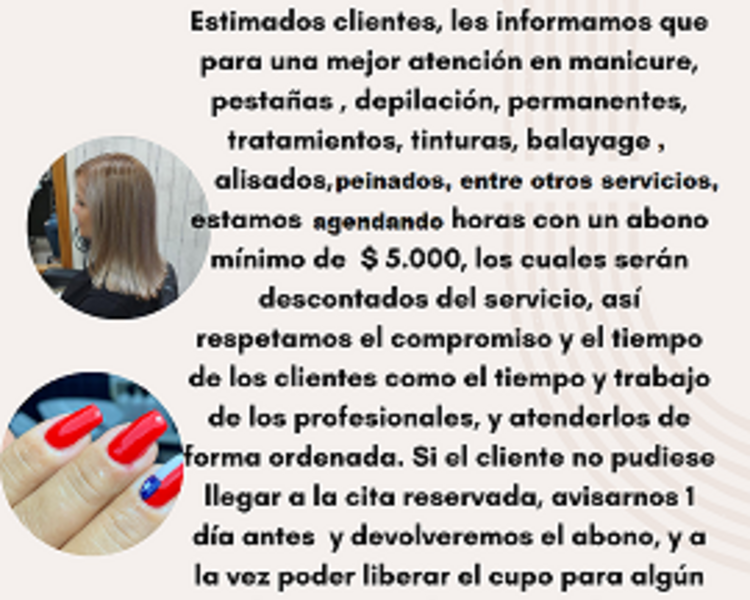 MANICURE PERMANENTE ( avisar si es con retiro o sin retiro de esmalte )