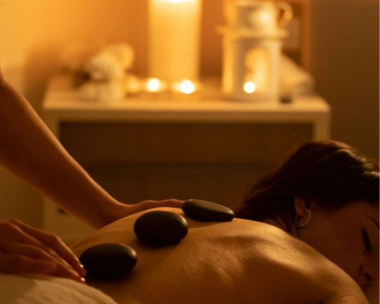 Masaje Relajación + piedras calientes 