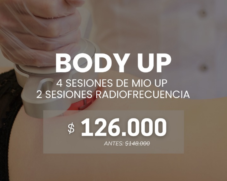 Body up 4 sesiones MIO UP - 2 sesiones RADIOFRECUENCIA