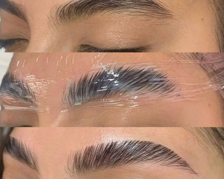 Planchado de cejas o laminado