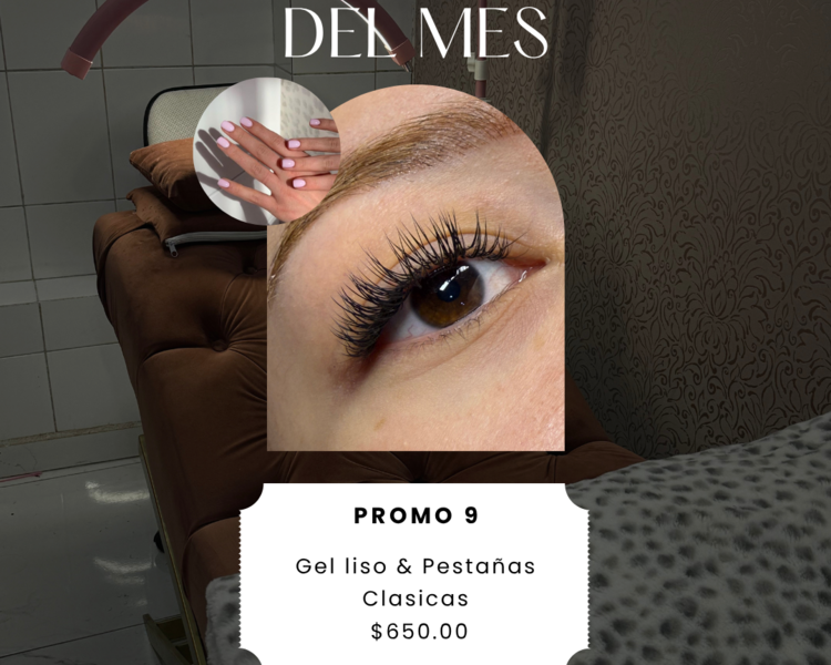 Gel liso & Pestañas Clasicas