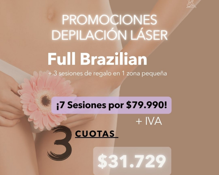 7 SESIONES EN FULL BRAZILIAN + 3 SESIONES DE REGALO EN UNA ZONA PEQUEÑA- AÑO 2025