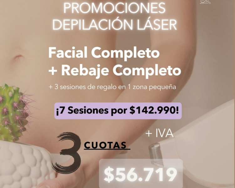 7 SESIONES EN FACIAL COMPLETO  + FULL BRAZILIAN + 1 ZONA PEQUEÑA DE REGALO (3 SESIONES) - AÑO 2025