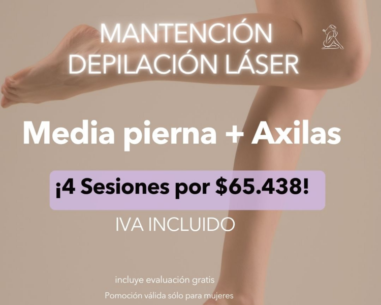 4 SESIONES EN MEDIA PIERNA + AXILAS - AÑO 2025