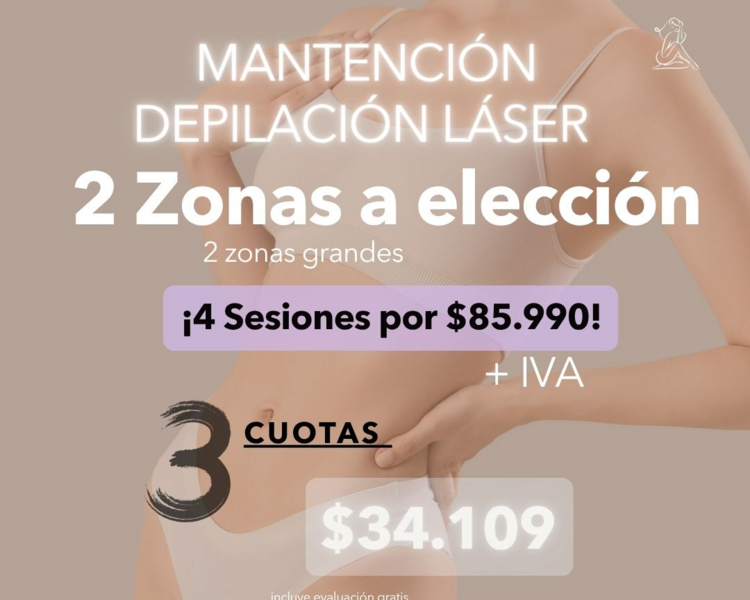 4 SESIONES EN 2 ZONAS GRANDES A ELECCIÓN - AÑO 2025