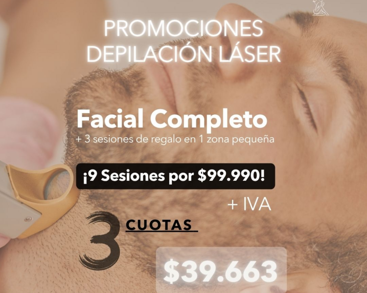 AÑO 2025-9 SESIONES FACIAL COMPLETO + 1 ZONA PEQUEÑA DE REGALO (3 SESIONES) - AÑO 2025