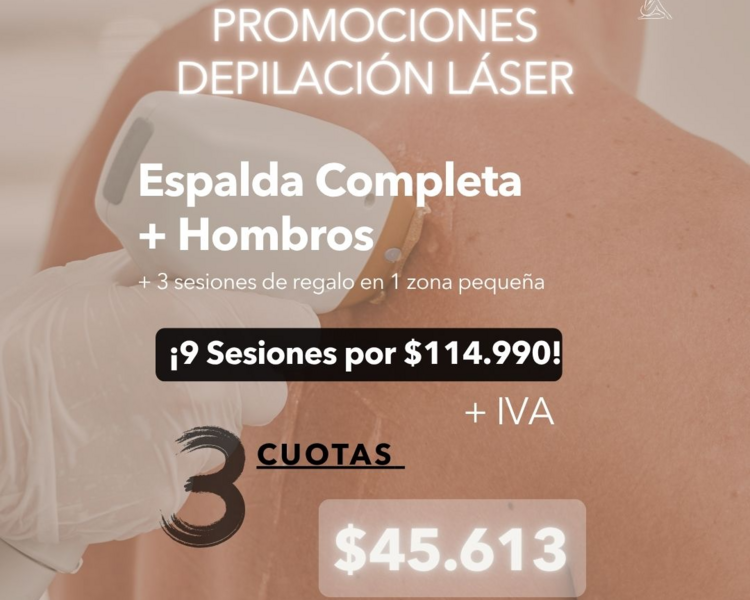 AÑO 2025-9 SESIONES EN ESPALDA COMPLETA + HOMBROS + 1 ZONA PEQUEÑA DE REGALO (3 SESIONES) - AÑO 2025