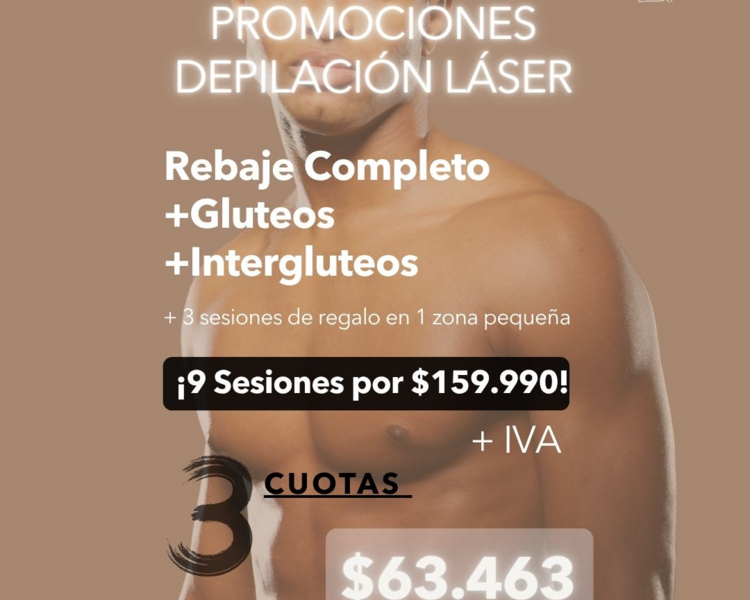 AÑO 2025-9 SESIONES EN REBAJE COMPLETO + GLÚTEOS + INTERGLÚTEO + 1 ZONA PEQUEÑA DE REGALO (3 SESIONES) - AÑO 2025