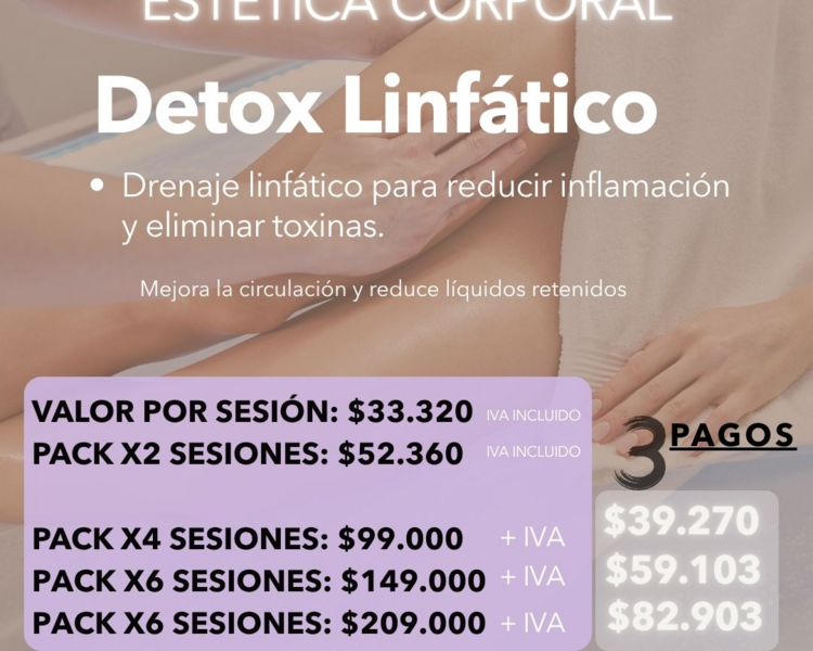 Pack: 4 Sesiones Detox Linfático