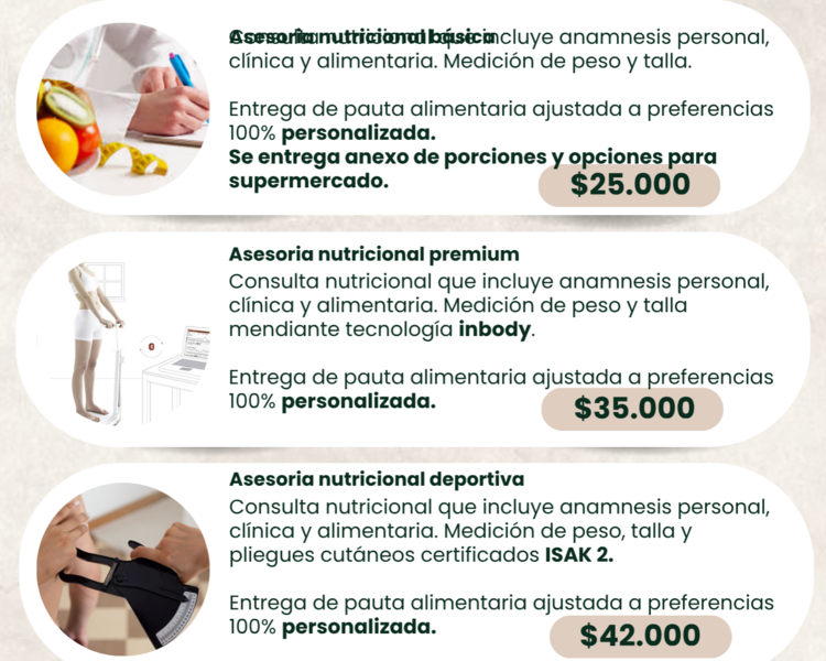 Asesoría nutricional Inbody 120