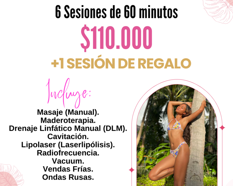 Pack KIT TRONCO (Abdomen, cintura y Espalda) 60" min, 6 sesiones + 1 de REGALO