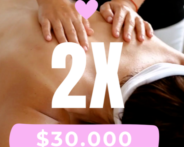 Pack 2 sesiones Masaje Descontracturante (60 min)