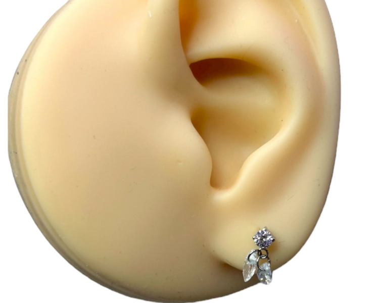 Labret Cristal y Colgantes de Cristal