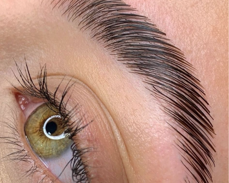 Alisado o laminado de cejas