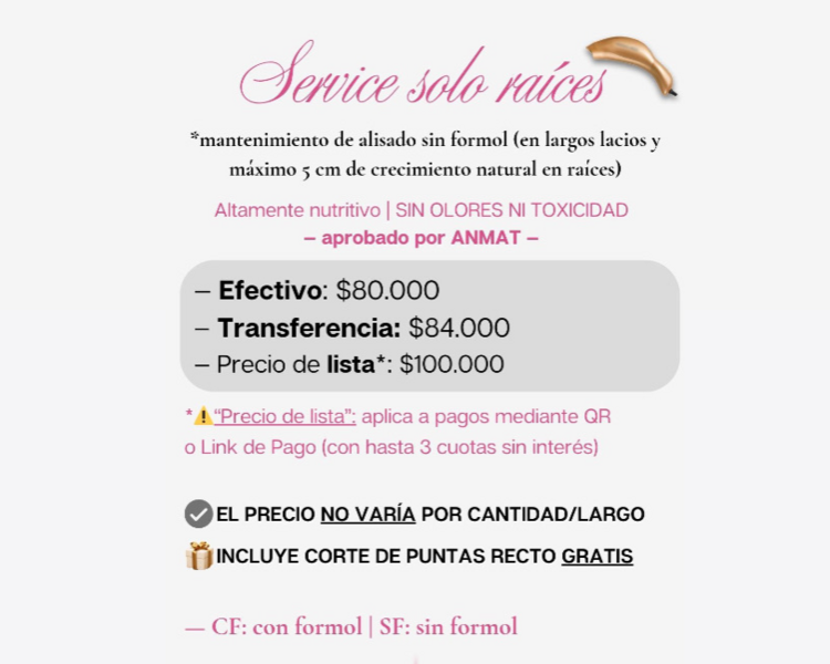 Solo RAÍCES del Alisado SIN formol + Láser (💵 en efectivo)