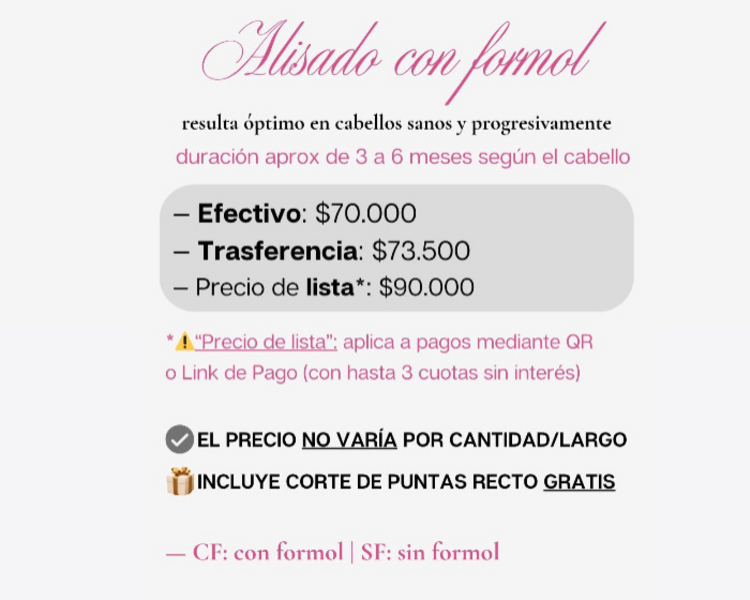 Alisado CF — Zoe o Vero 🧚🏻‍♀️EFECTIVO💵