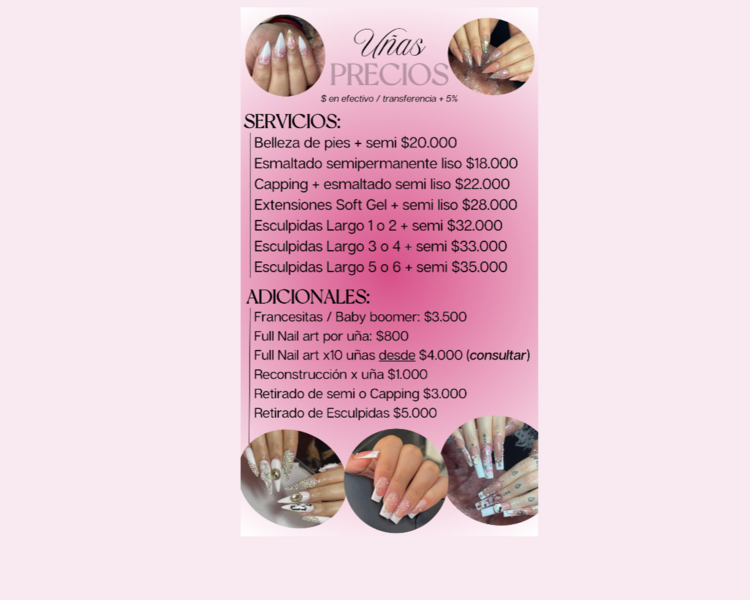 Esculpidas Largo 1 o 2 + semi liso (Efectivo)