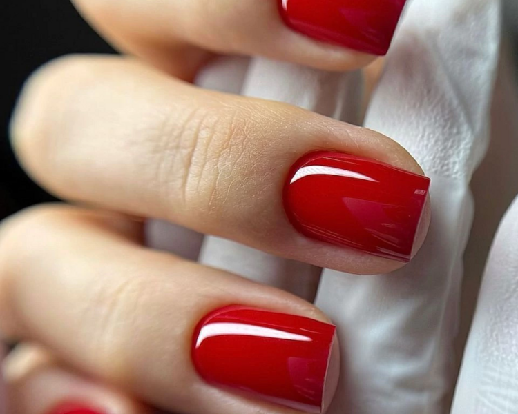 manicura con semipermanente (color liso)