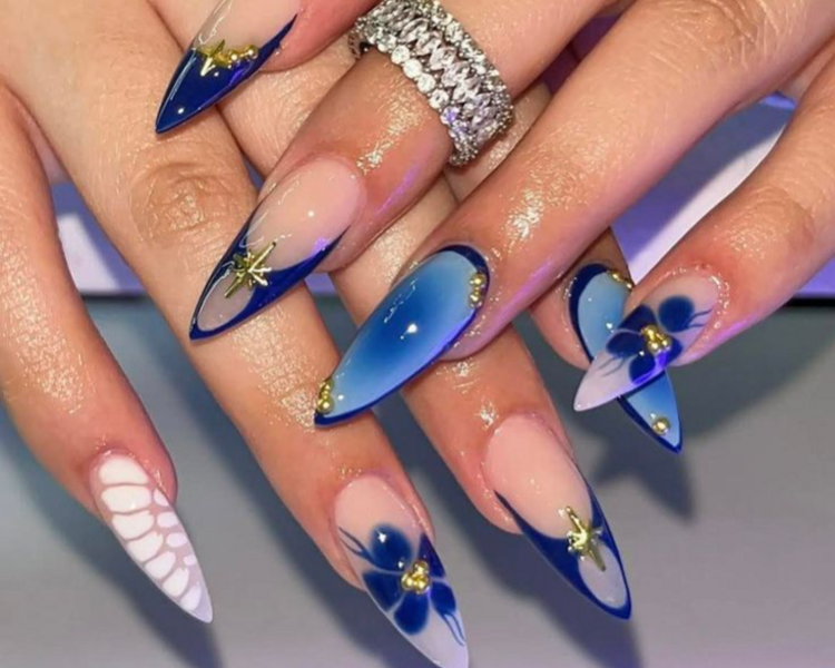 Esculpidas en poly gel + full nail art + ( largo 2 ) 