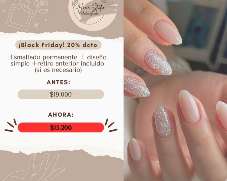 MANICURE Y ESMALTADO PERMANENTE CYBER NAVIDEÑO