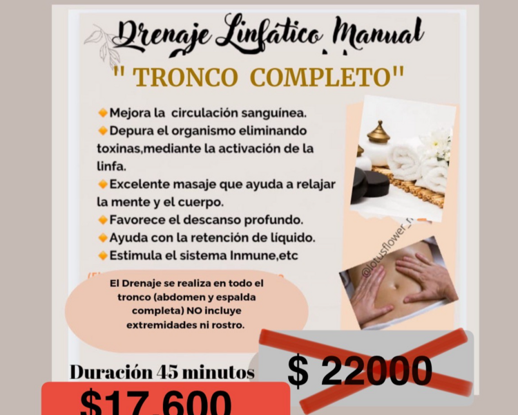 DRENAJE LINFATICO TRONCO COMPLETO MANUAL CYBER NAVIDEÑO