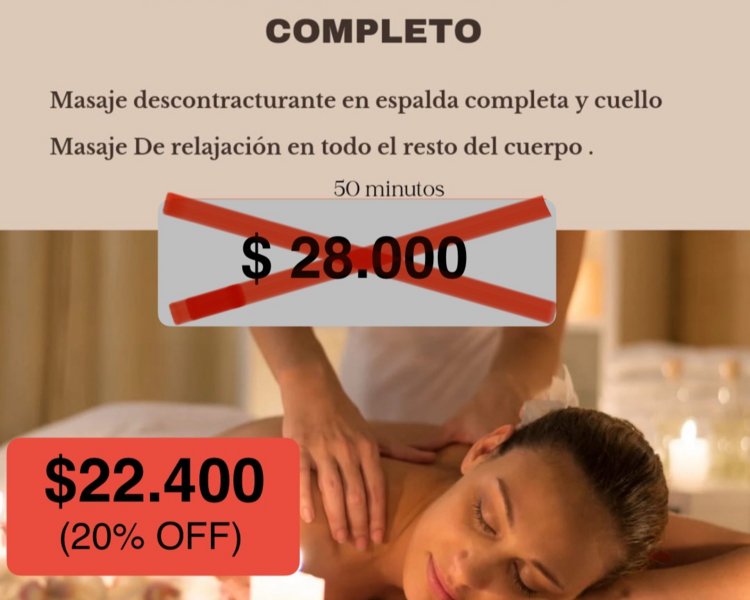 MASAJE MIXTO CUERPO COMPLETO CYBER NAVIDEÑO