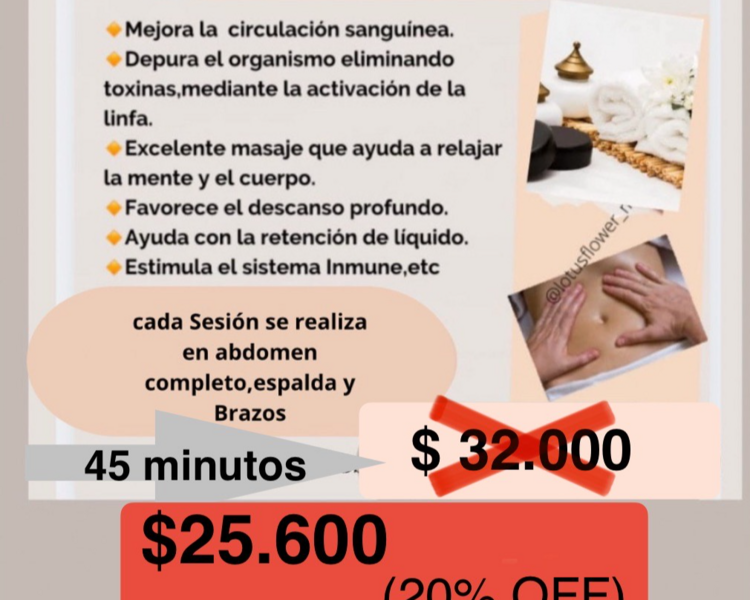 DRENAJE LINFATICO TRONCO COMPLETO Y BRAZOS CYBER NAVIDEÑO