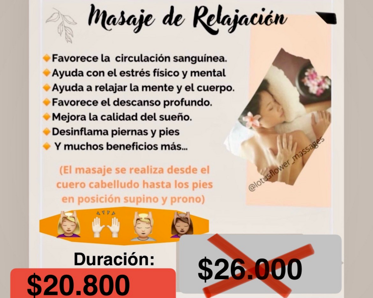 MASAJE DE RELAJACION CUERPO COMPLETO CYBER NAVIDEÑO