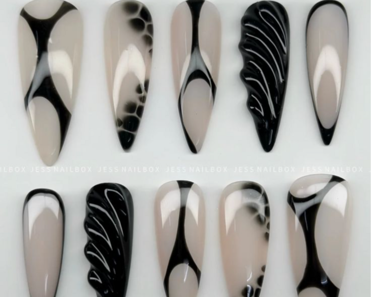 Full set efecto 3d, strass, polvos