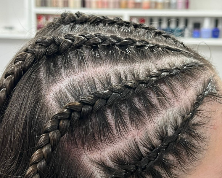 trenzas afro x 3 unidad laterales 