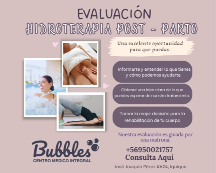 Evaluación Hidroterapia Post Parto Gratuita