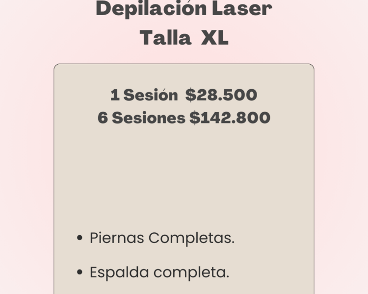 Talla "XL" 1 sesión