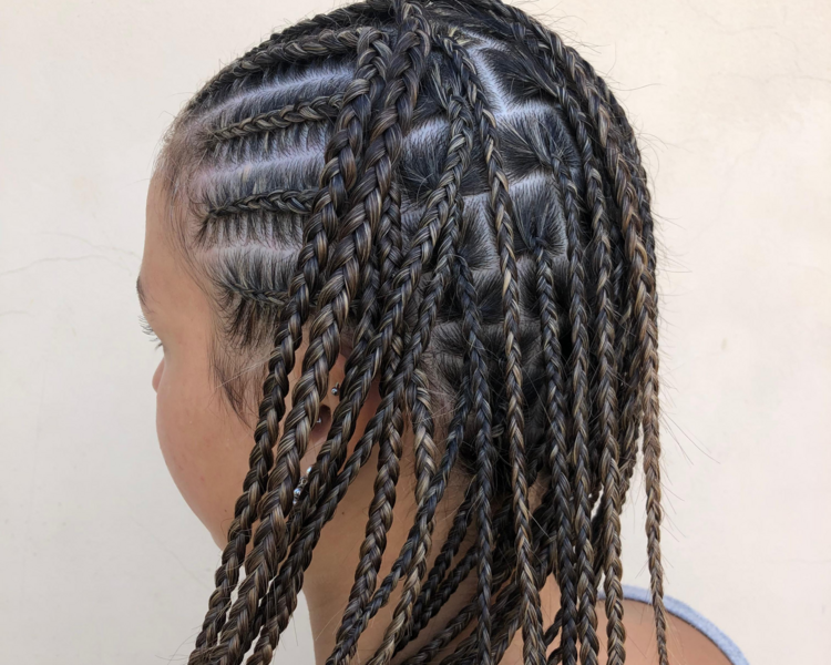 Box Braids sin extensiones