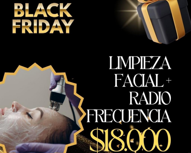 BLACK- Limpieza facial + radio frecuencia 