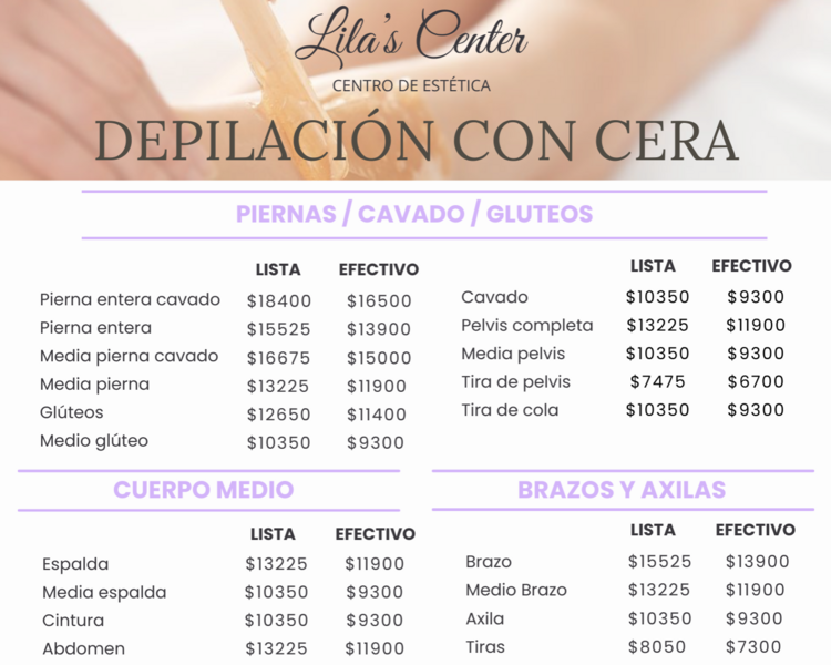 Depilación con cera - rostro 1 zona