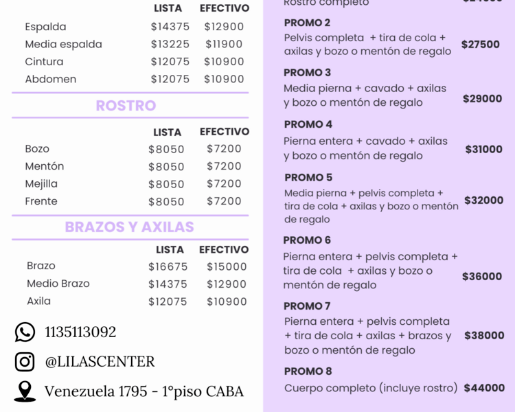 Depilación definitiva - PROMO 8