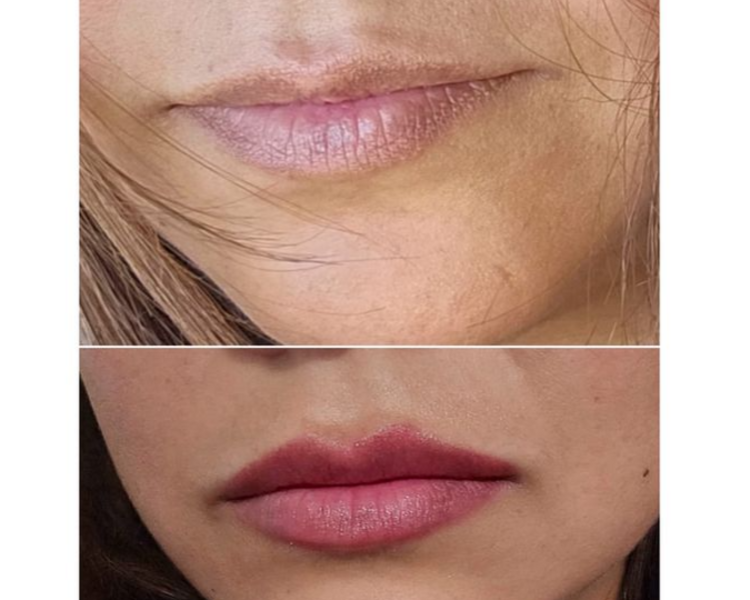 Labios Acuarella 1ra Sesión