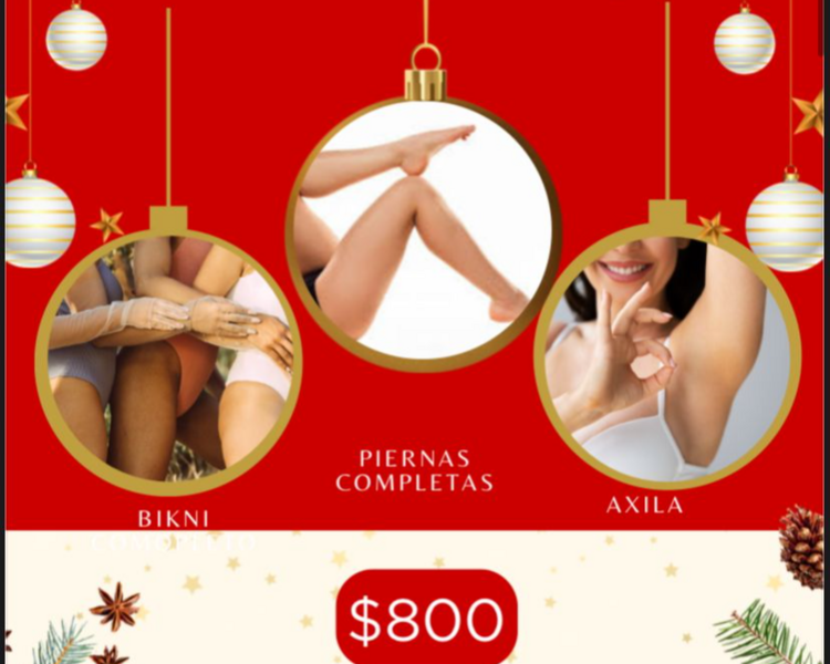 piernas completas, axila y bikini