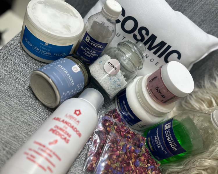 Spa de pies con esmaltado tradicional liso 