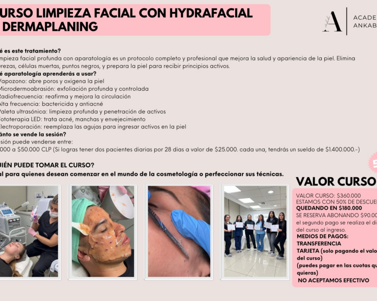 CURSO LIMPIEZA FACIAL CON HYDRAFACIAL