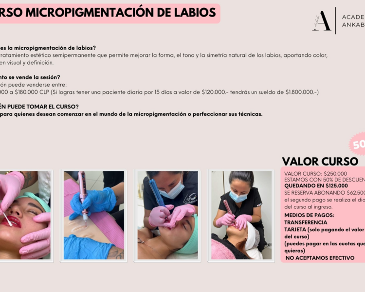 CURSO MICROPIGMENTACIÓN DE LABIOS