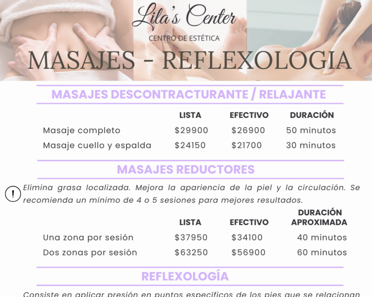 Masaje descontracturante/relajante - completo