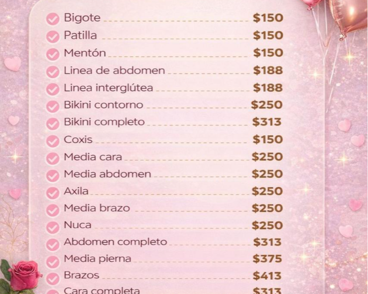 ✨ Paquete Luminosa (Media pierna + Axila + Bigote)