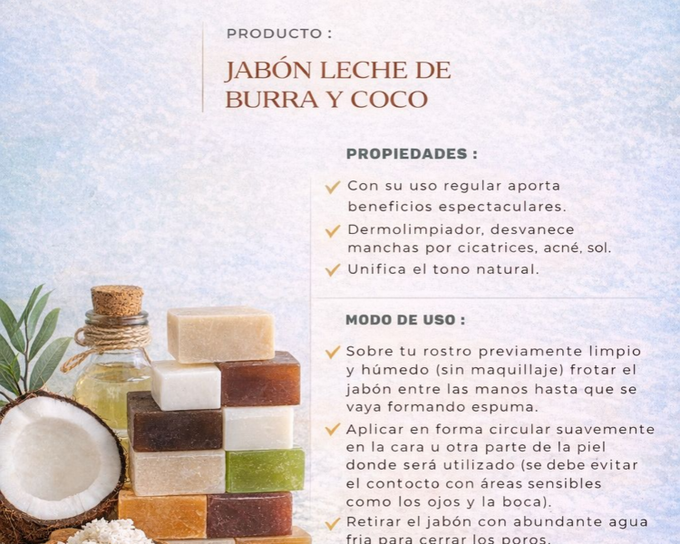 JABON LECHE DE BURRA Y COCO