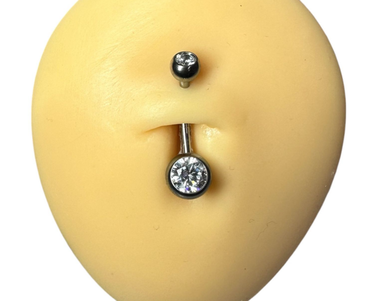 Navel Ombligo Con Bolas Y Cristales COD 214