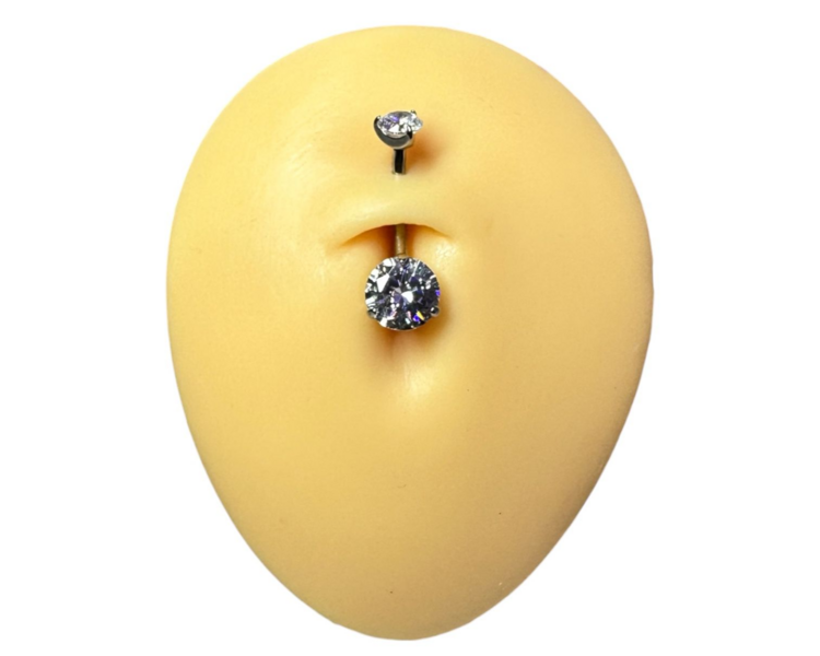 Navel ombligo cristal Blanco (COD 473)