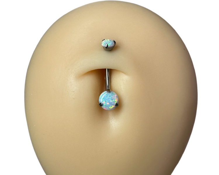 Navel ombligo ópalo blanco (Cod 472)