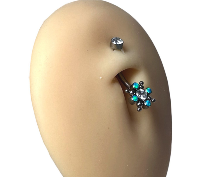 Navel ombligo cardinal op y cristales (cod 201)